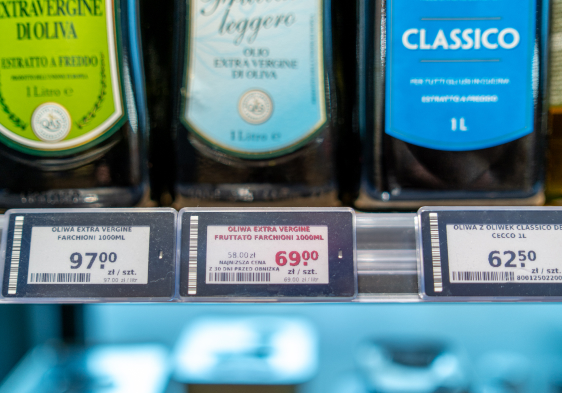 Elektroniczne cenówki w Bottega del Gusto Warszawa
