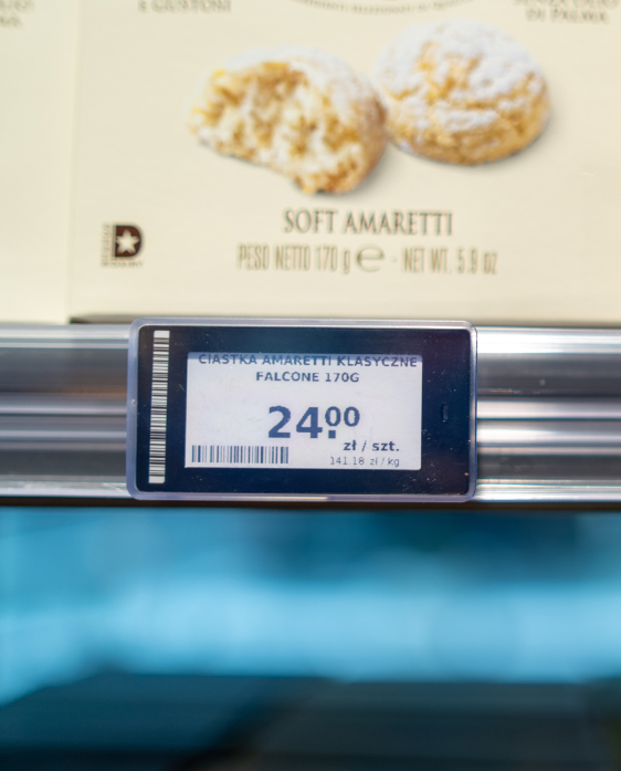 Elektroniczne etykiety cenowe w Bottega del Gusto Warszawa
