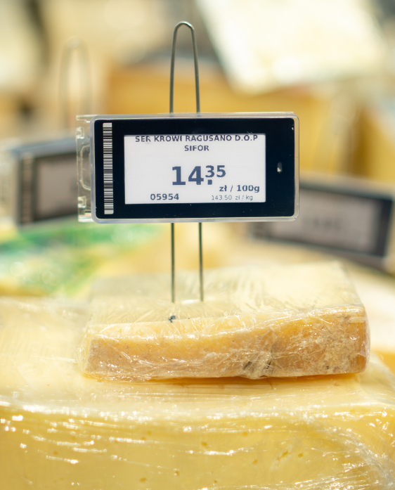 Elektroniczna cenówka w Bottega del Gusto Warszawa