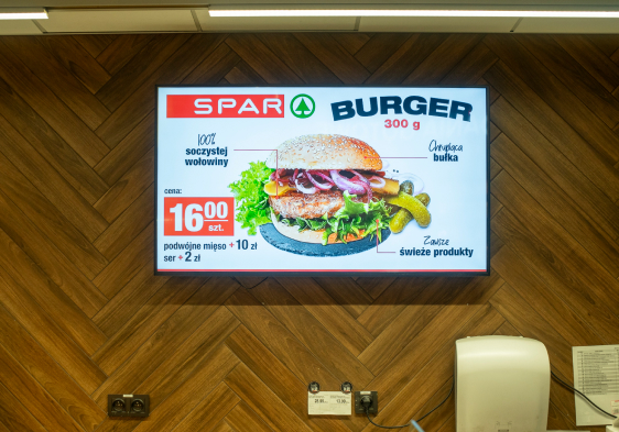Komunikacja wizualna Digital Signage w Eurospar