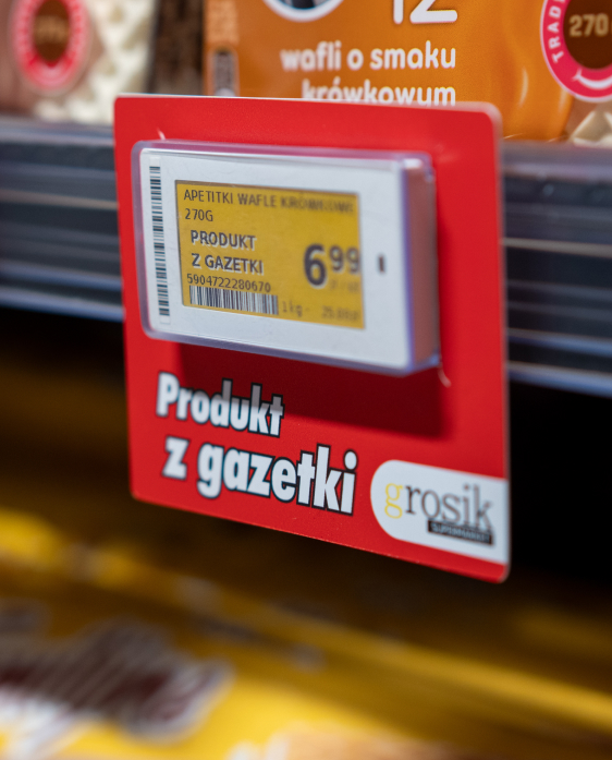 Grosik Biała Rawska elektroniczne etykiety cenowe oraz Digital Signage